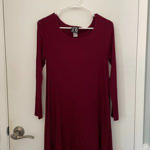 TMG New York Long Sleeve Scoop Neck Tunic Dress
